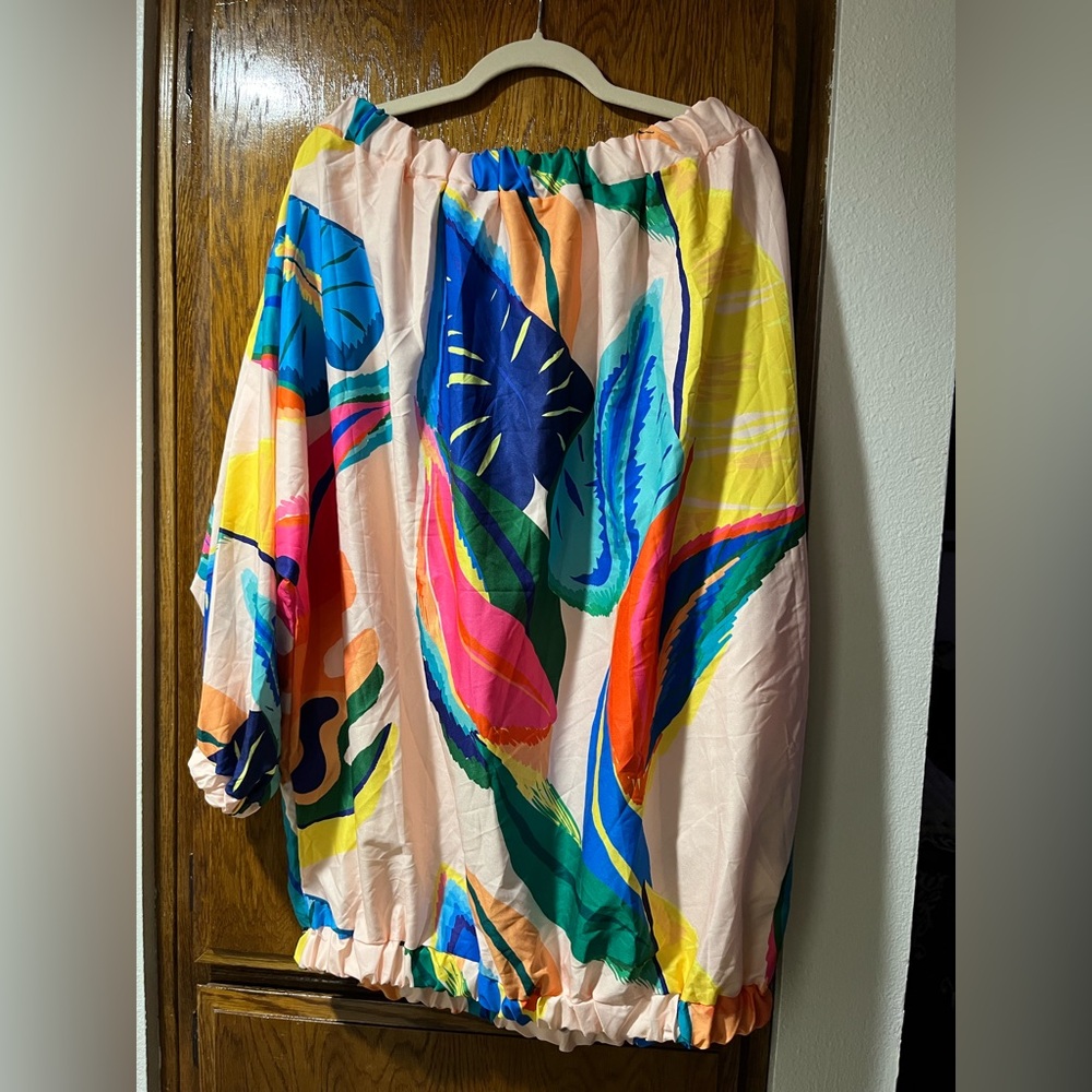 Colorful Abstract Print Mini Dress - Picture 2 of 5